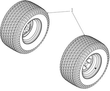 Wheels - Rear Diagram and Parts List for ZTX6-60KH (47RTAHA8010)(2020) Cub Cadet Lawn Tractor